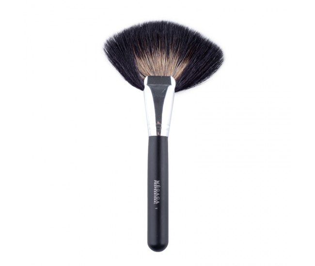 Set pensule makeup, Megaga, cu husa neagra, 22 buc