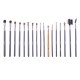Set profesional 26 pensule makeup Megaga, Ultimate Trend, Lila Rossa, husa neagra