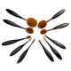 Set profesional makeup, 10 pensule machiaj, tip perie, beauty gold