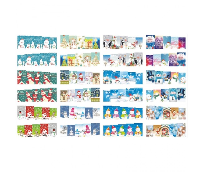 Set stickere nail art Lila Rossa, pentru Craciun, Revelion si iarna, 24 buc, bn-221-224