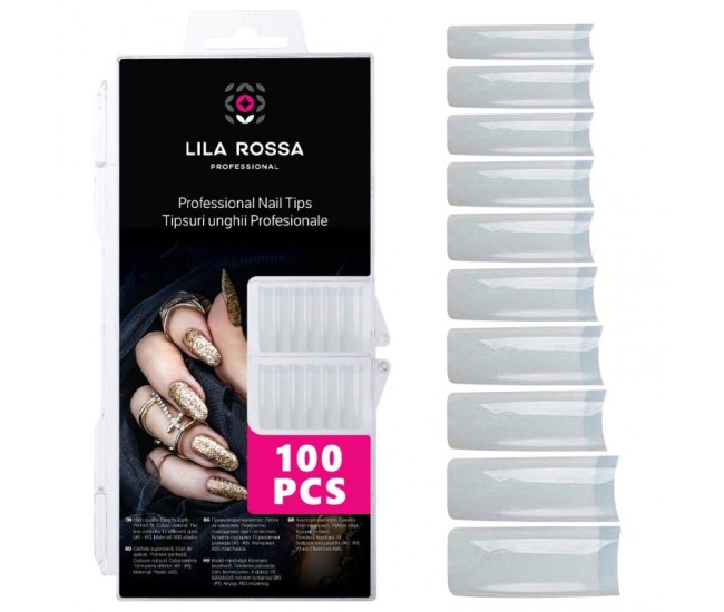 Set tipsuri transparente, Lila Rossa, Vogue, 100 buc, natur, 01
