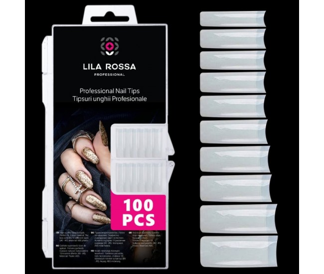 Set tipsuri transparente, Lila Rossa, Vogue, 100 buc, natur, 02