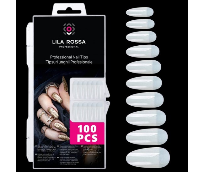 Set tipsuri transparente, Lila Rossa, Vogue, 100 buc, natur, 03