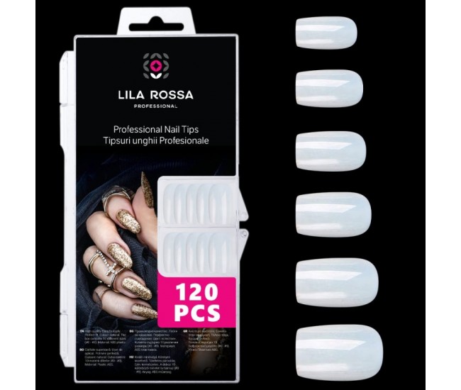 Set tipsuri transparente, Lila Rossa, Vogue, 120 buc, natur, 05