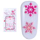 Sticker Lila Rossa pentru decor unghii, Craciun, Revelion si iarna, nail art, xf3119