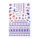 Sticker Lila Rossa pentru decor unghii, Craciun, Revelion si iarna, nail art, xf3123