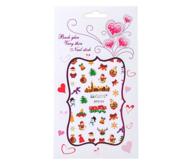 Sticker Lila Rossa pentru decor unghii, Craciun, Revelion si iarna, nail art, xf3131
