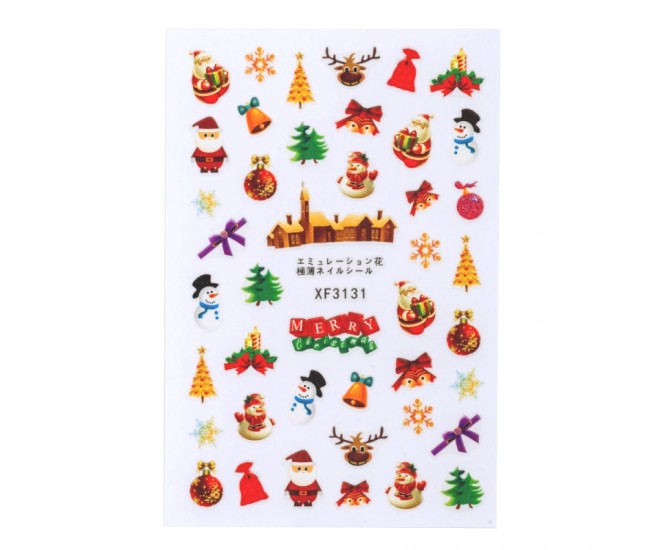 Sticker Lila Rossa pentru decor unghii, Craciun, Revelion si iarna, nail art, xf3131