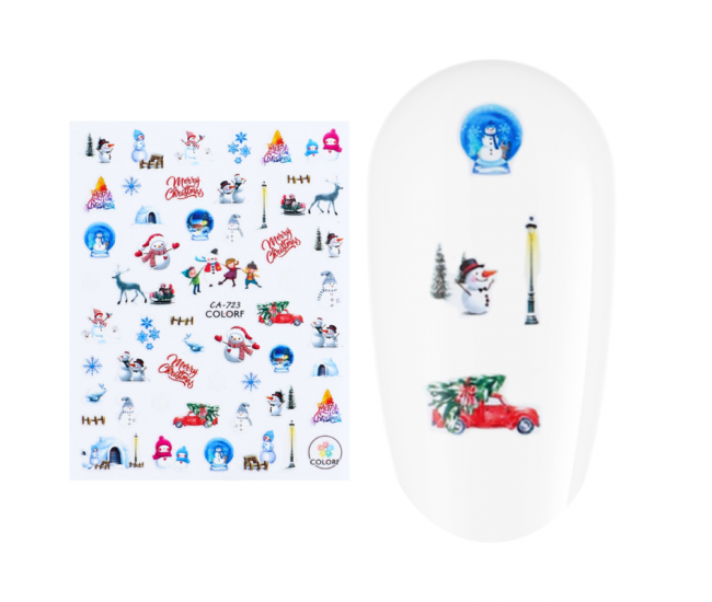 Sticker nail art Lila Rossa, pentru Craciun, Revelion si iarna, 13 x 9,5 cm, ca-723