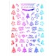 Sticker nail art Lila Rossa, pentru Craciun, Revelion si iarna, 14.5 x 9.1 cm, tl0051
