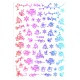 Sticker nail art Lila Rossa, pentru Craciun, Revelion si iarna, 14.5 x 9.1 cm, tl0055