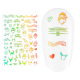 Sticker nail art Lila Rossa, pentru Craciun, Revelion si iarna, 14.5 x 9.1 cm, tl0058