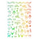 Sticker nail art Lila Rossa, pentru Craciun, Revelion si iarna, 14.5 x 9.1 cm, tl0058