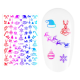 Sticker nail art Lila Rossa, pentru Craciun, Revelion si iarna, 14.5 x 9.1 cm, tl0059