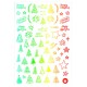 Sticker nail art Lila Rossa, pentru Craciun, Revelion si iarna, 14.5 x 9.1 cm, tl0060