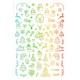 Sticker nail art Lila Rossa, pentru Craciun, Revelion si iarna, 14.5 x 9.1 cm, tl0066