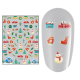 Sticker nail art Lila Rossa, pentru Craciun, Revelion si iarna, 15 x 9 cm, z-d3938