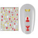 Sticker nail art Lila Rossa, pentru Craciun, Revelion si iarna, 15 x 9 cm, z-d3946