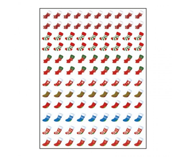 Sticker nail art Lila Rossa, pentru Craciun, Revelion si iarna, 15 x 9 cm, z-d4654