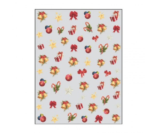 Sticker nail art Lila Rossa, pentru Craciun, Revelion si iarna, 15 x 9 cm, z-d4658