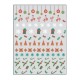 Sticker nail art Lila Rossa, pentru Craciun, Revelion si iarna, 15 x 9 cm, z-d4660
