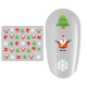 Sticker nail art Lila Rossa, pentru Craciun, Revelion si iarna, 7.2 x 10.5 cm, xf366