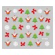 Sticker nail art Lila Rossa, pentru Craciun, Revelion si iarna, 7.2 x 10.5 cm, xf366