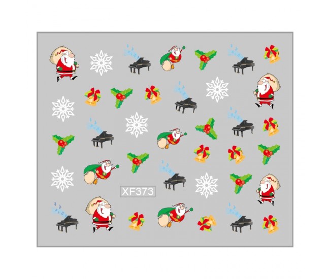 Sticker nail art Lila Rossa, pentru Craciun, Revelion si iarna, 7.2 x 10.5 cm, xf373