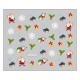 Sticker nail art Lila Rossa, pentru Craciun, Revelion si iarna, 7.2 x 10.5 cm, xf373