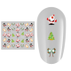 Sticker nail art Lila Rossa, pentru Craciun, Revelion si iarna, 7.2 x 10.5 cm, xf381
