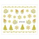 Sticker nail art Lila Rossa, pentru Craciun, Revelion si iarna, 7.2 x 10.5 cm, xf6105