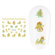 Sticker nail art Lila Rossa, pentru Craciun, Revelion si iarna, 7.2 x 10.5 cm, xf6106