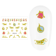 Sticker nail art Lila Rossa, pentru Craciun, Revelion si iarna, 7.2 x 10.5 cm, xf6107