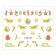 Sticker nail art Lila Rossa, pentru Craciun, Revelion si iarna, 7.2 x 10.5 cm, xf6107