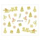 Sticker nail art Lila Rossa, pentru Craciun, Revelion si iarna, 7.2 x 10.5 cm, xf6110