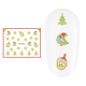 Sticker nail art Lila Rossa, pentru Craciun, Revelion si iarna, 7.2 x 10.5 cm, xf6115