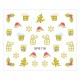 Sticker nail art Lila Rossa, pentru Craciun, Revelion si iarna, 7.2 x 10.5 cm, xf6116
