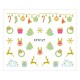 Sticker nail art Lila Rossa, pentru Craciun, Revelion si iarna, 7.2 x 10.5 cm, xf6121