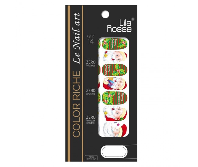 Sticker pentru unghii nail art, Lila Rossa, 14 in 1, nr 160