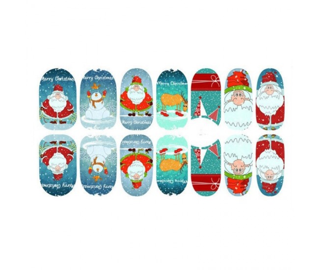 Sticker pentru unghii nail art, Lila Rossa, 14 in 1, nr 162