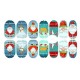 Sticker pentru unghii nail art, Lila Rossa, 14 in 1, nr 162