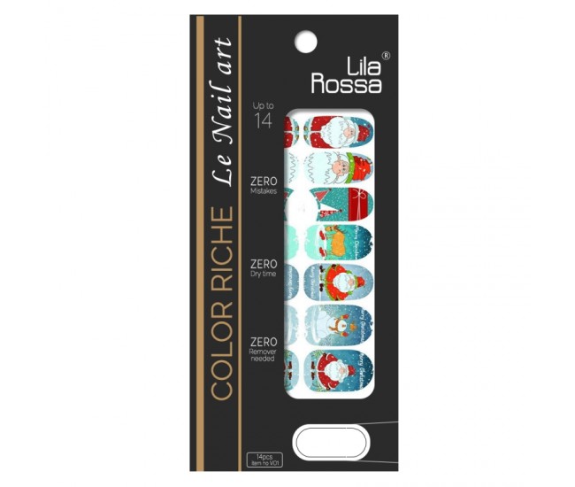 Sticker pentru unghii nail art, Lila Rossa, 14 in 1, nr 162