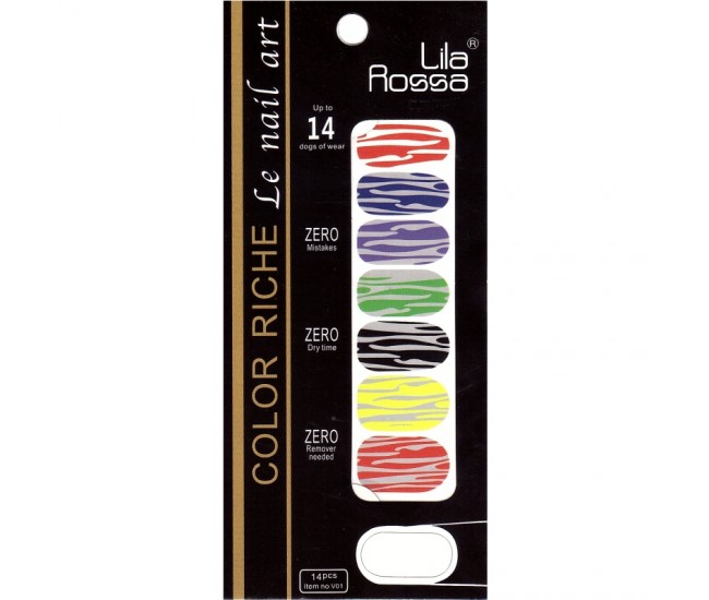 Sticker pentru unghii nail art, Lila Rossa, 14 in 1, nr 22