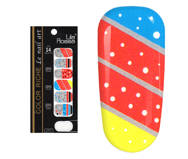 Sticker pentru unghii nail art, Lila Rossa, 14 in 1, nr 4