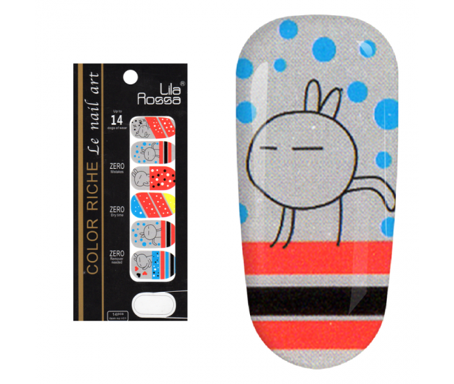 Sticker pentru unghii nail art, Lila Rossa, 14 in 1, nr 4
