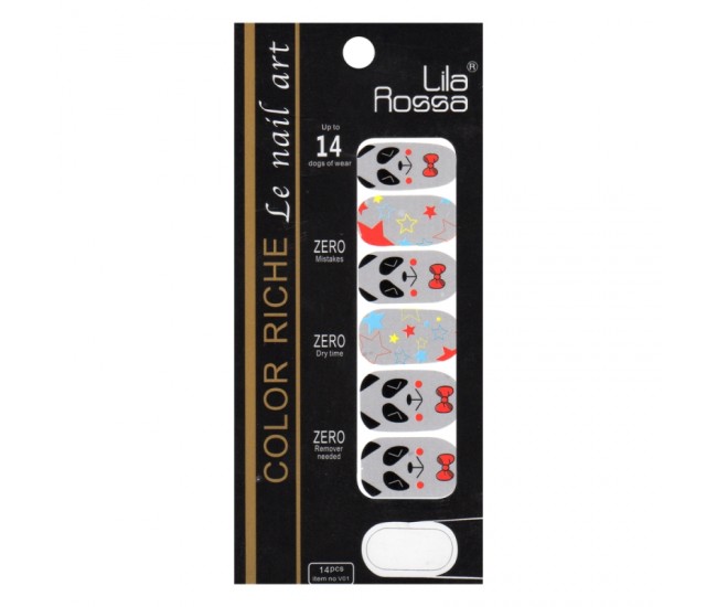 Sticker pentru unghii nail art, Lila Rossa, 14 in 1, nr 5