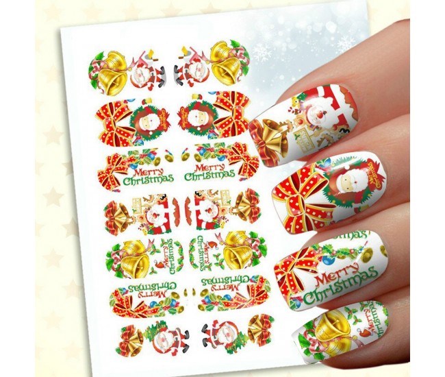 Sticker pentru unghii nail art, Lila Rossa, 14 in 1, nr 163