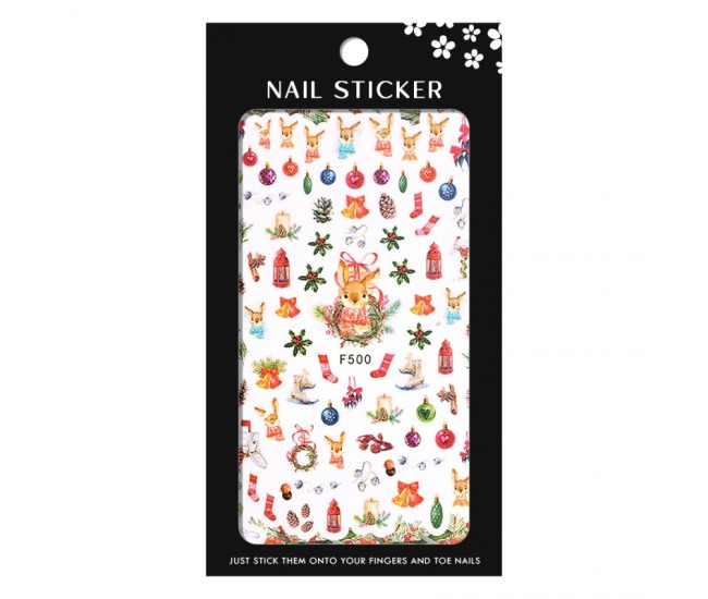 Stickere pentru decor unghii Lila Rossa, Craciun, Revelion, pentru iarna, f500
