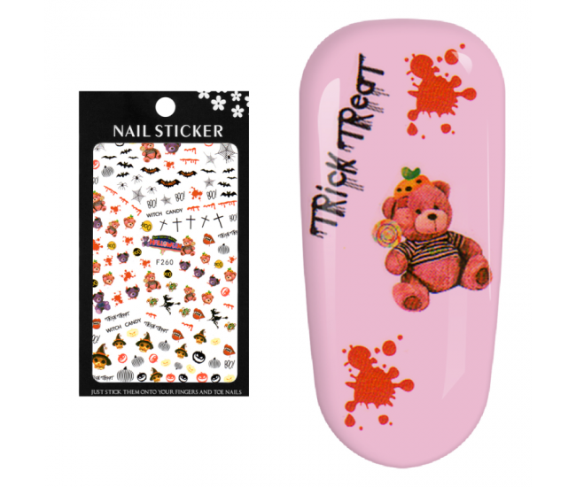 Stickere pentru decor unghii Lila Rossa, pentru Halloween, f260