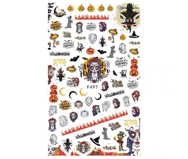 Stickere pentru decor unghii Lila Rossa, pentru Halloween, f497